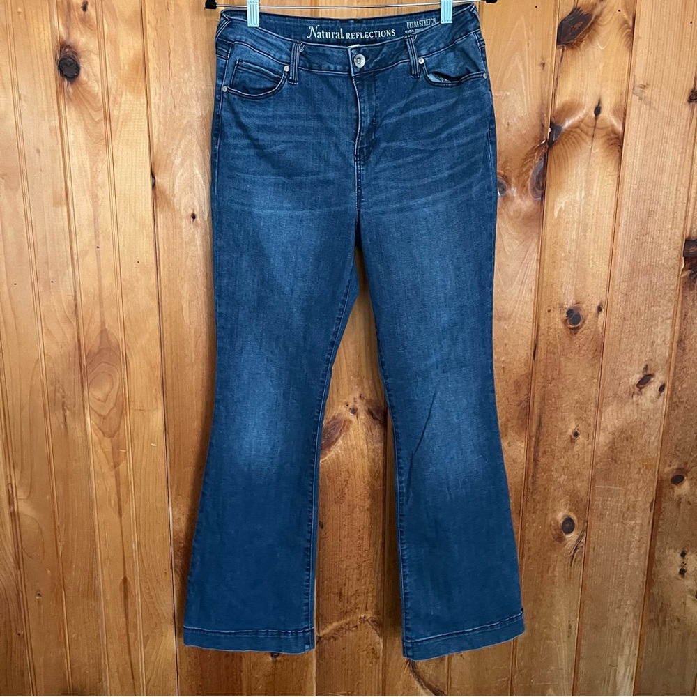 Natural Reflections Dark Blue Flare Jeans